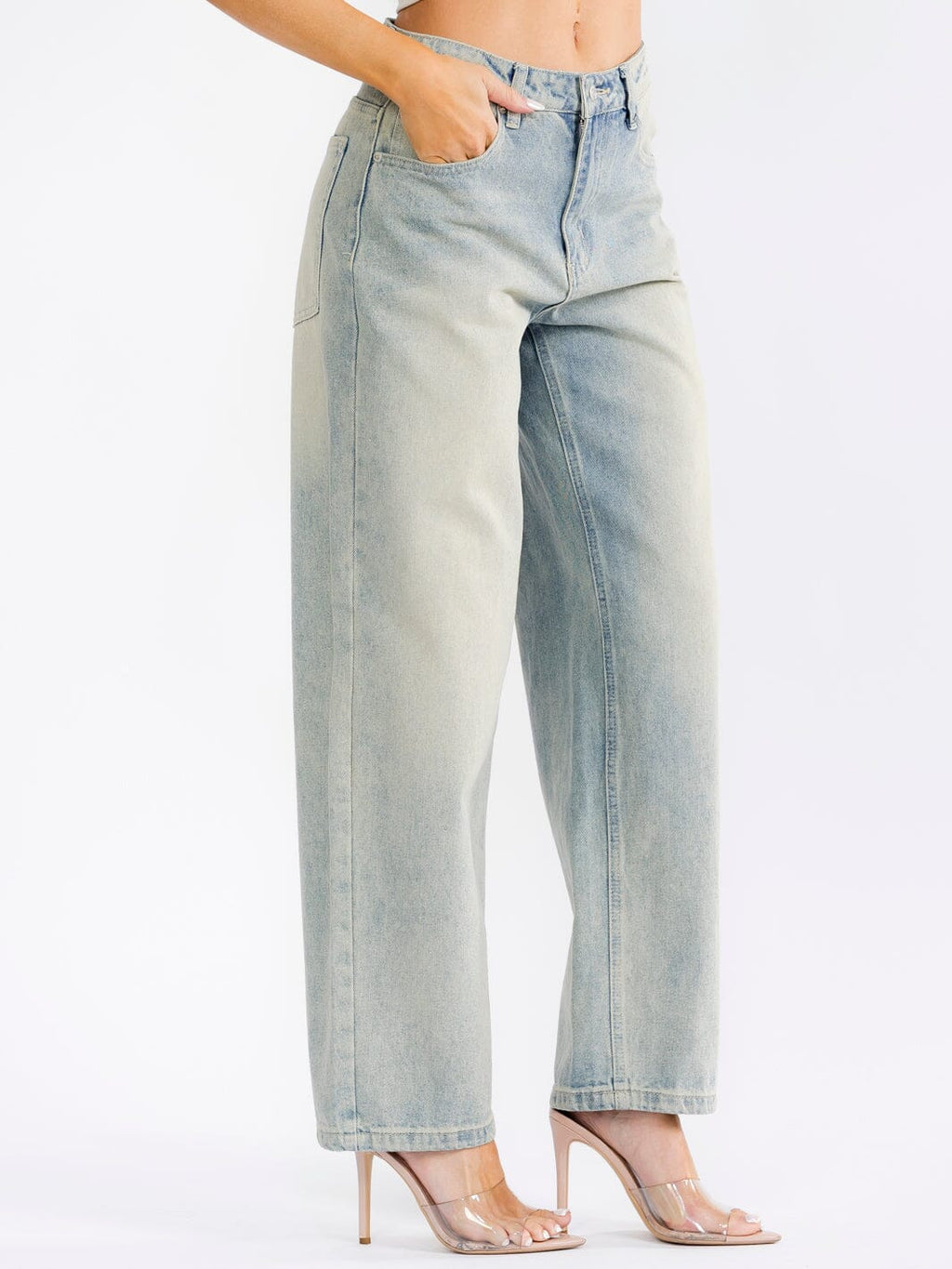 Vintage Wash Denim Jeans