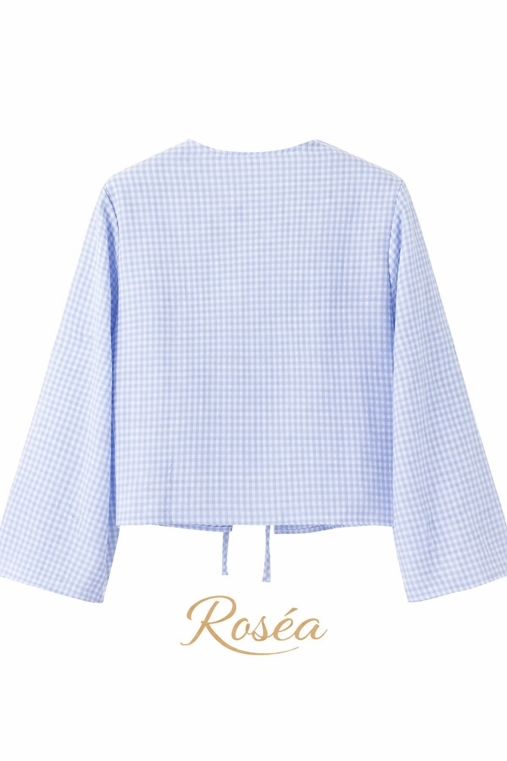 Roséa Blue Gingham Summer Blouse
